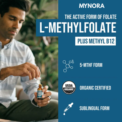 Mynora Pure L-Methyl Folate + B12 Drops